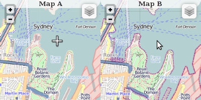 Leaflet Side By Side Maps Preview